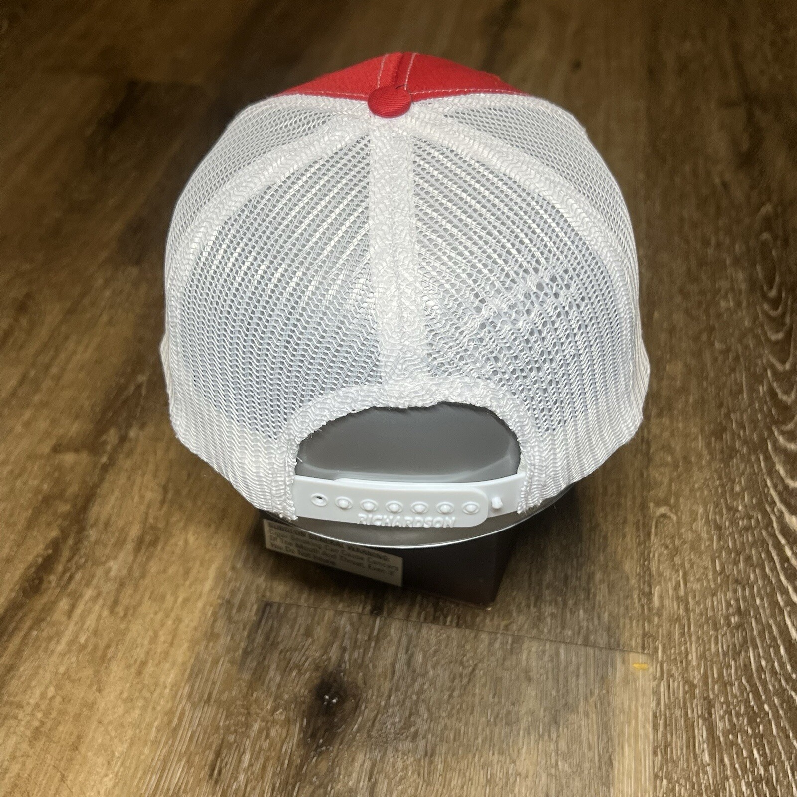 Richardson Golden Isles First Tee Snapback Hat Red White Trucker Mesh Cap