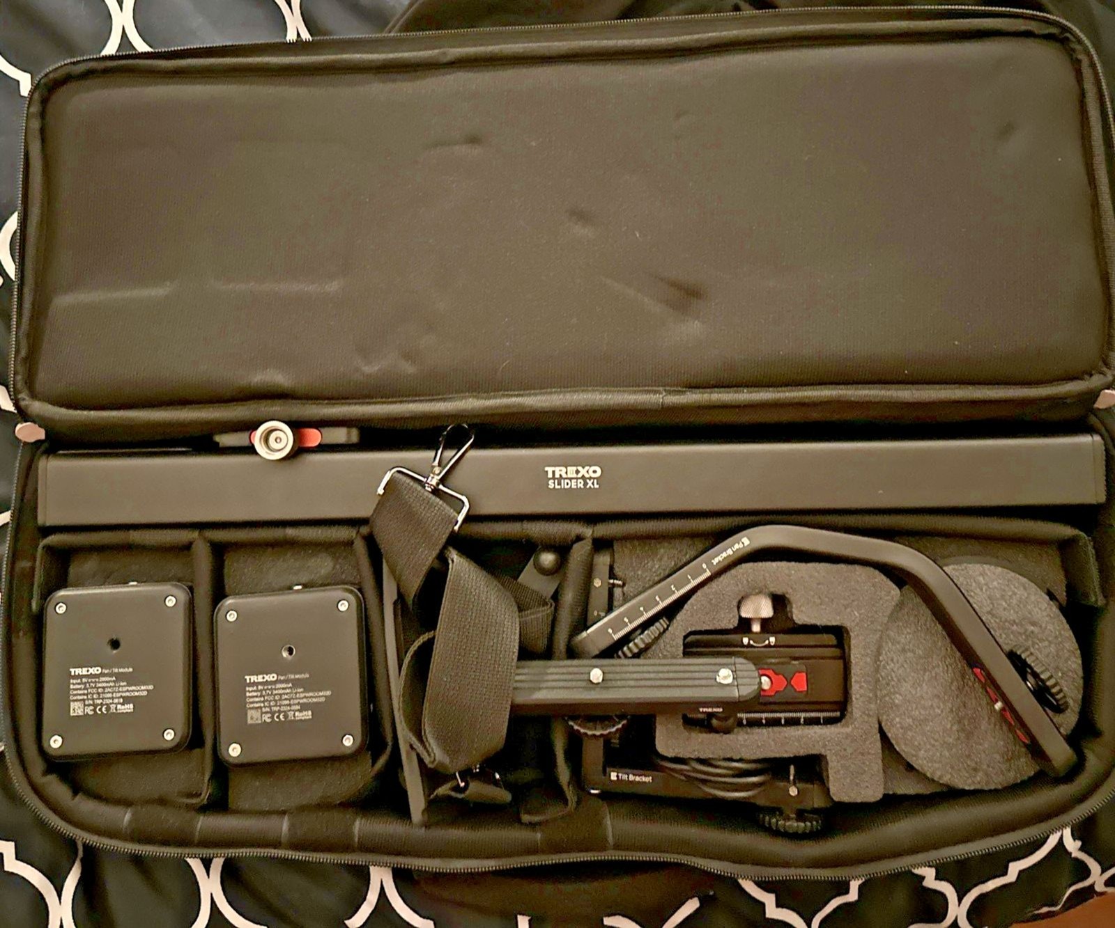 Trexo XL Slider Kit – 2-Axis Pan Tilt Heads + Carrying Case – Filmmaking Bundle