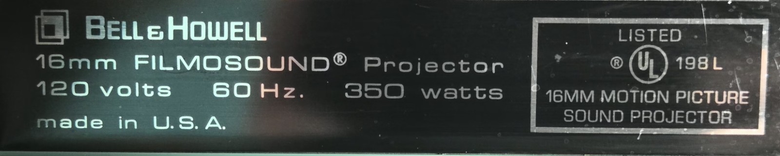 Bell & Howell 1585 C Filmosound 16mm Sound Auto Load Desktop Projector Green