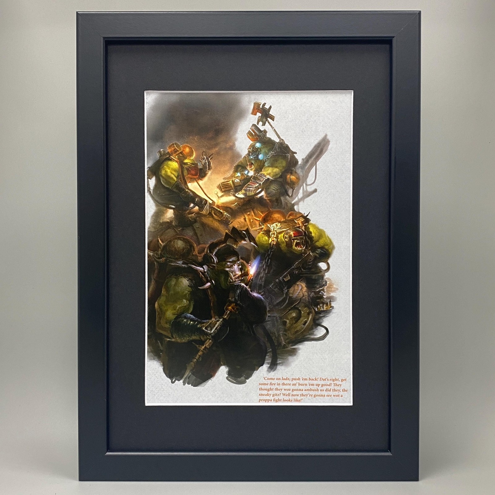 ORK FRAMED ART. KILL TEAM, WARHAMMER 40,000, 40K