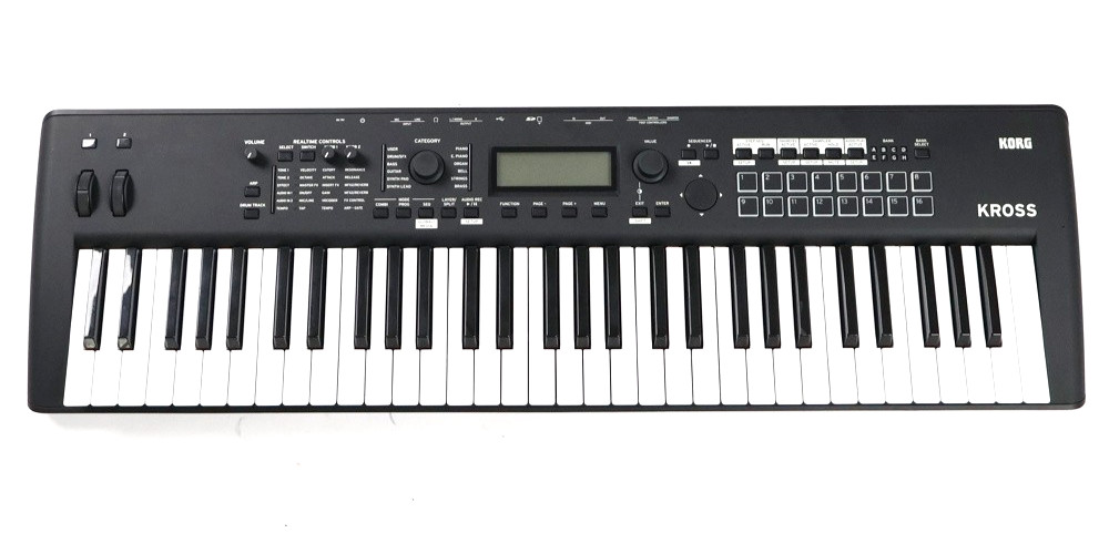 KORG KROSS2-61-MB 61 Key Synthesizer Workstation Matte Black Tested Working