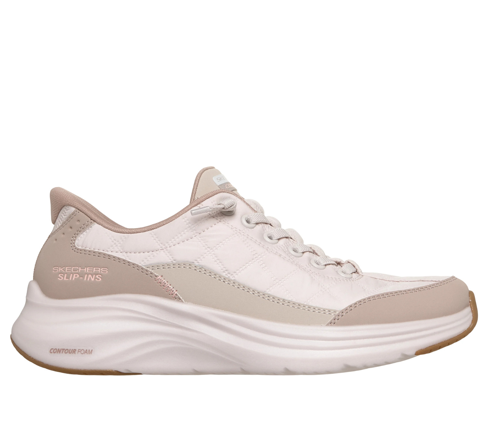 SKECHERS Slip-ins: Contour Foam - Cozy Fit Natural Sneaker Womens sizes 5-11 NEW