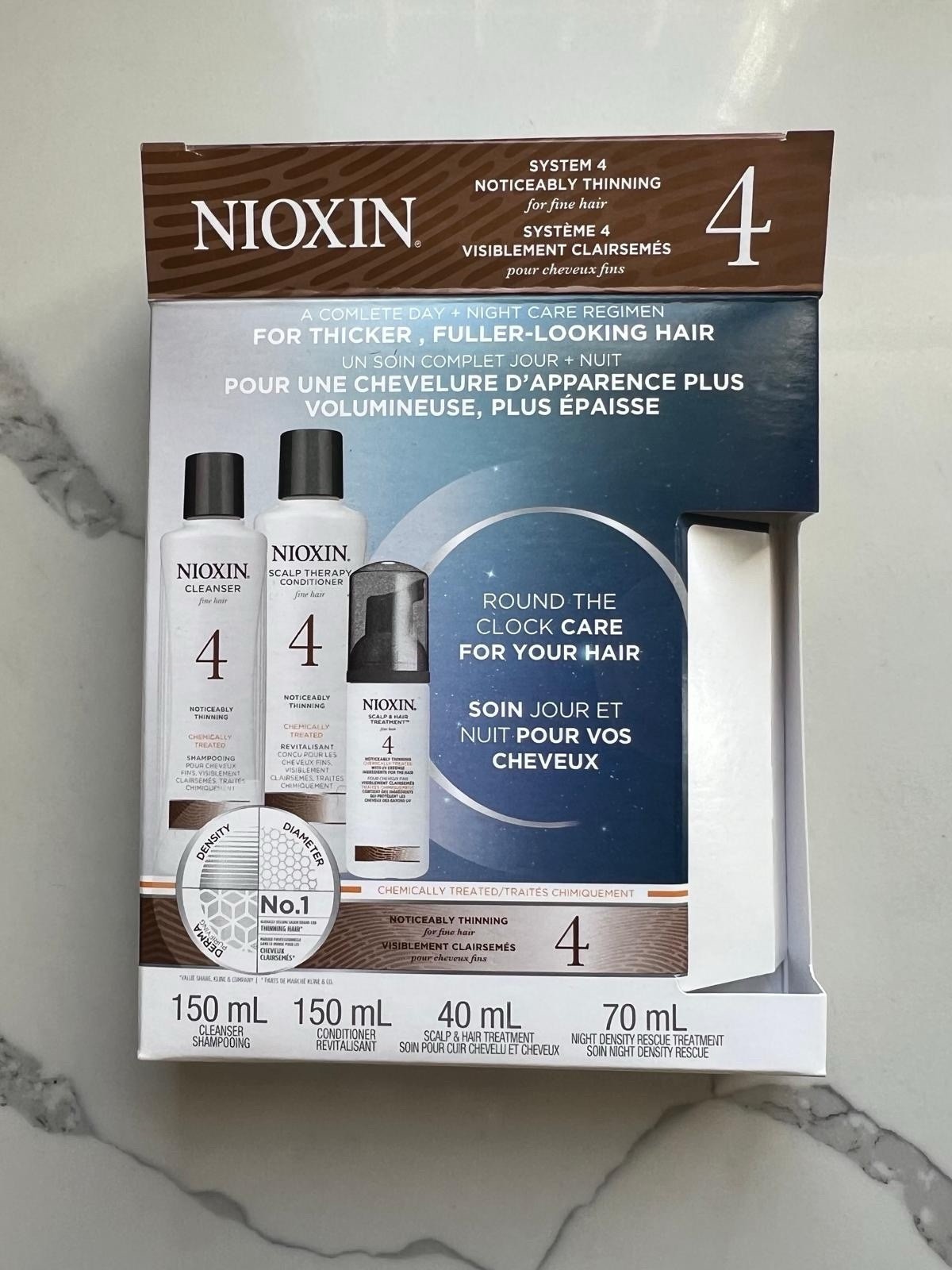 Nioxin System #4 Hair Trial Kit Cleanser Scalp Therapy Scalp Treatment 5.07 oz