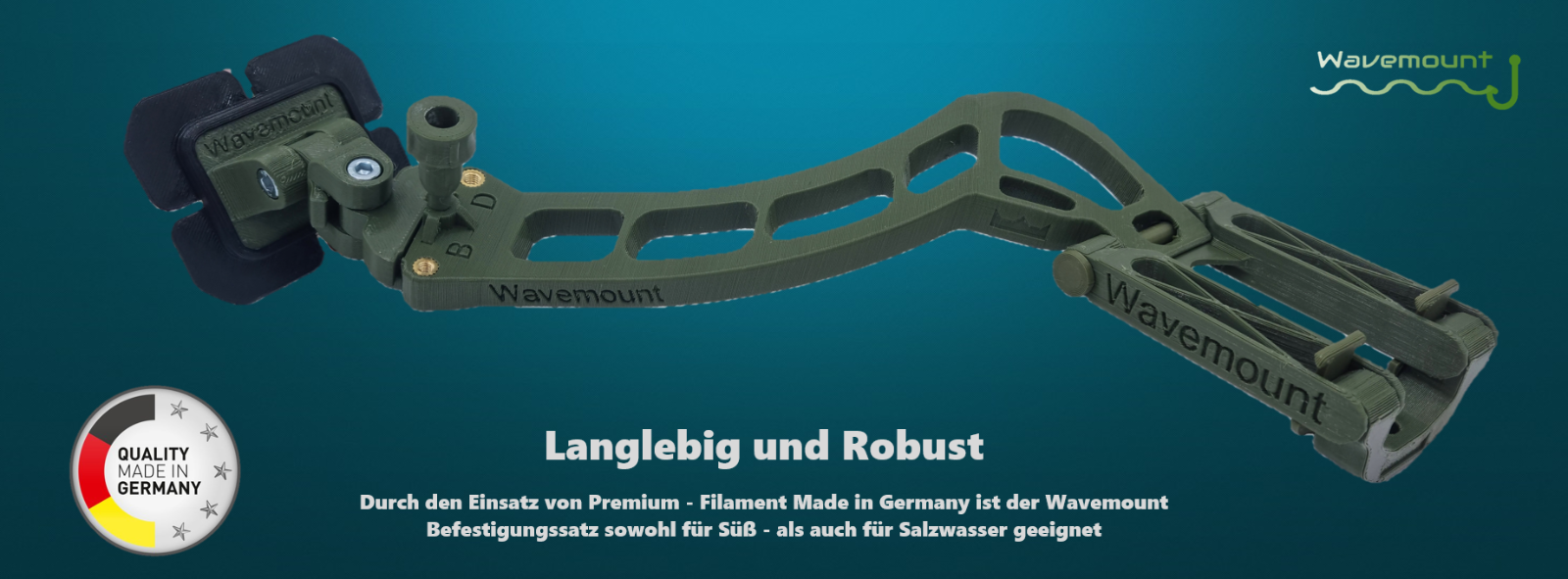 Wavemount 2 - Deeper Halterung Futterboot Schlauchboot Pro+ Chirp+ Chirp+2 NEU