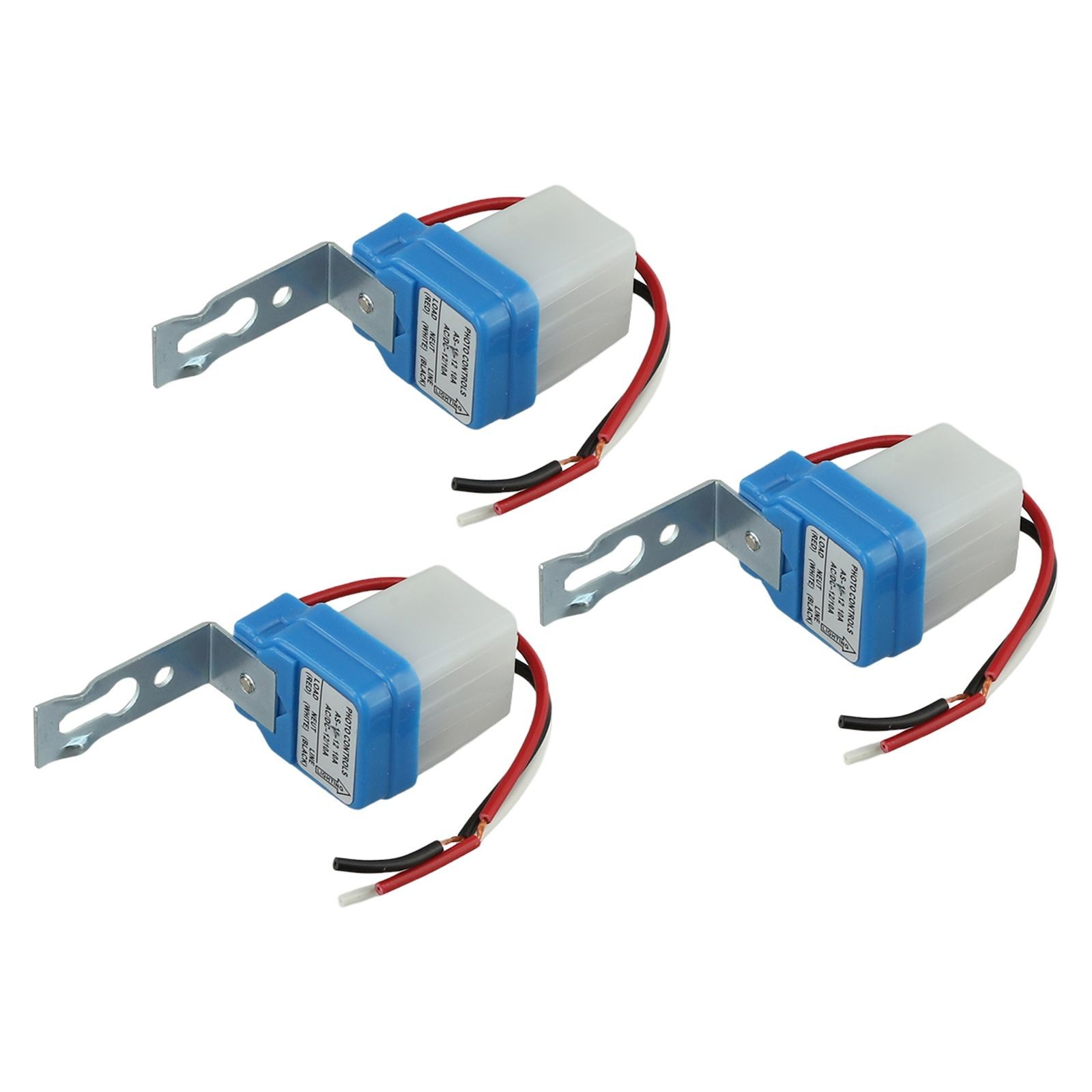 AC DC Photo Sensor Switches Three Pack with Automatic Day/Night Functionality