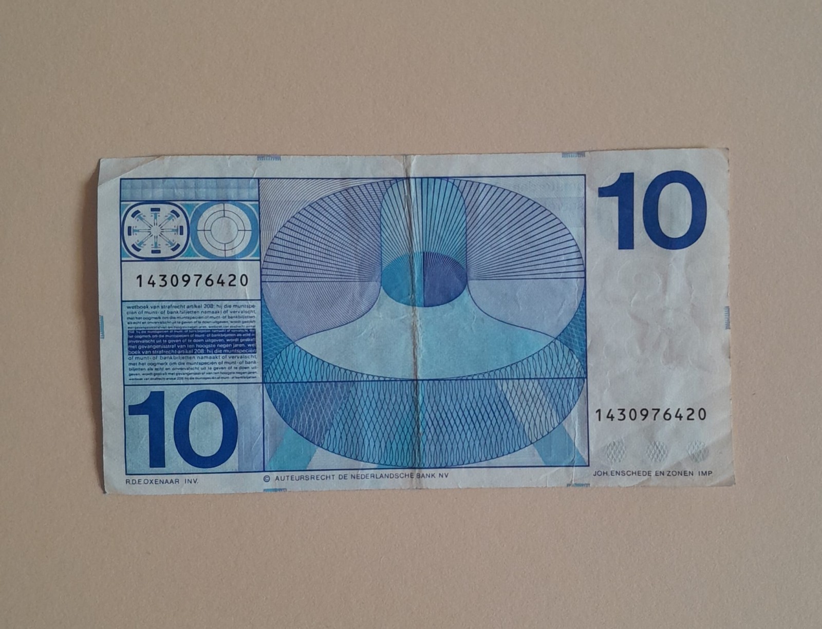 Ten Gulden Note TIEN GULDEN