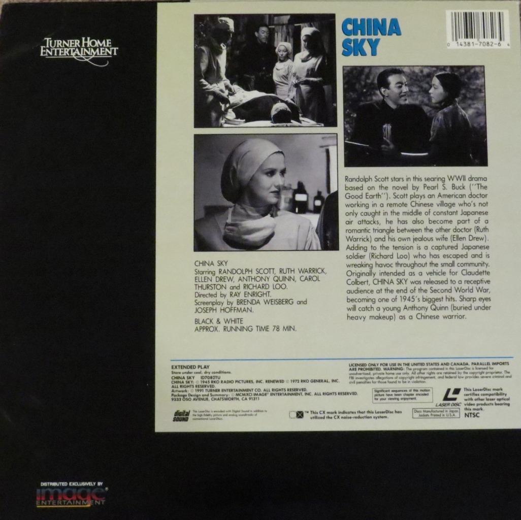 CHINA SKY (RKO CLASSIC) LASERDISC SEE NOTE