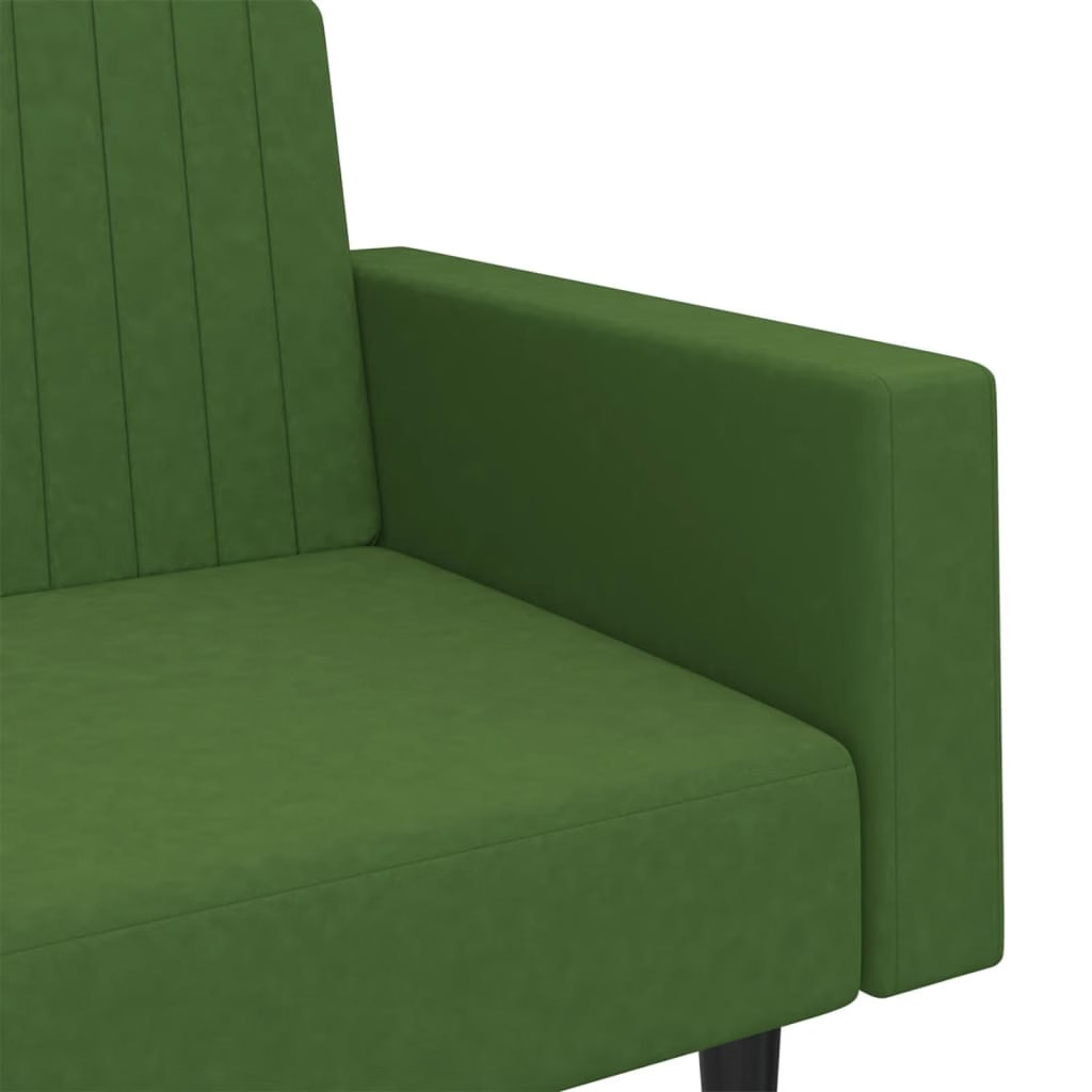 Sofa Bed Dark Green Velvet (100% polyester), Wood, Foam Large