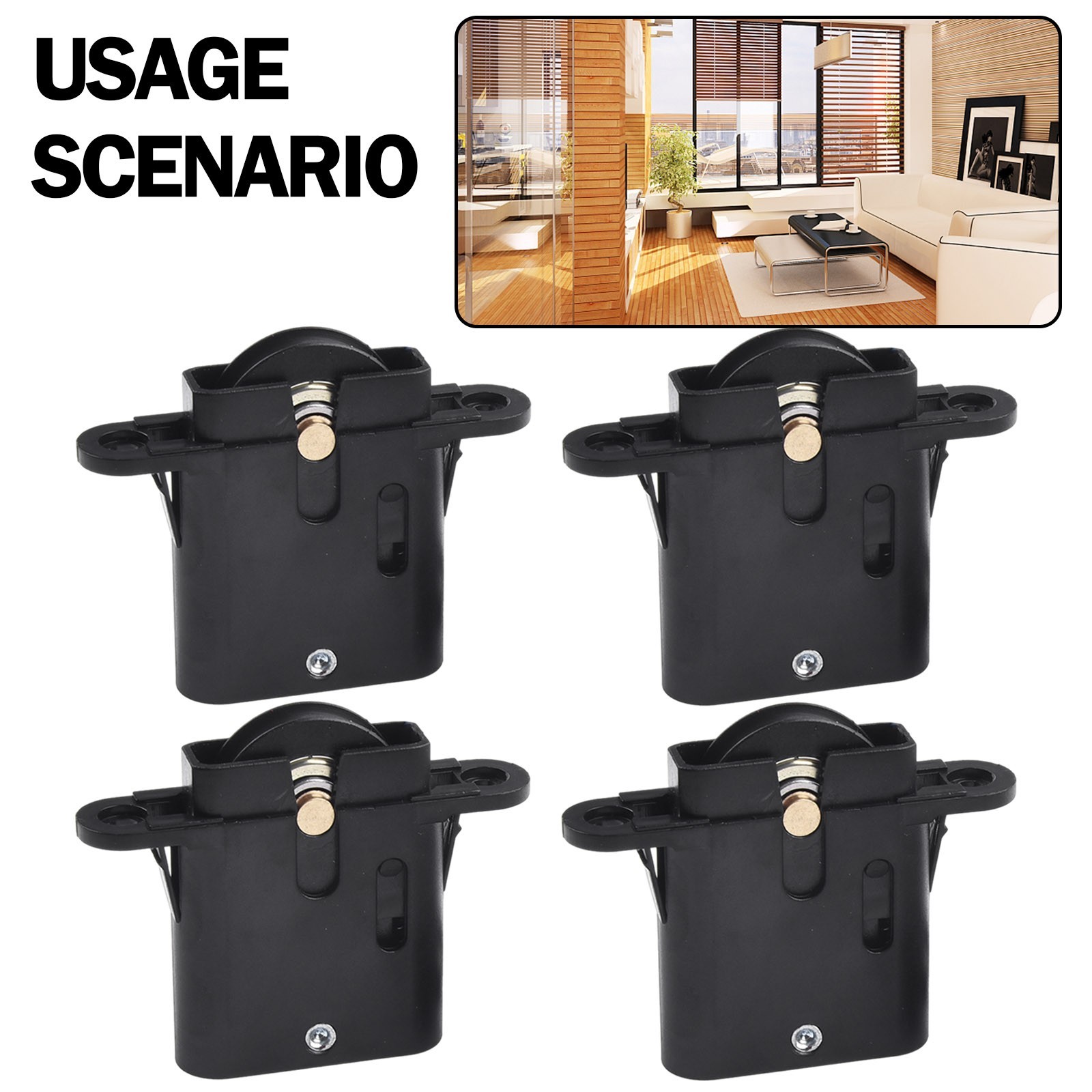 Adjustable Under Load Sliding Door Rollers Wheels 4 Pack Replacement Set