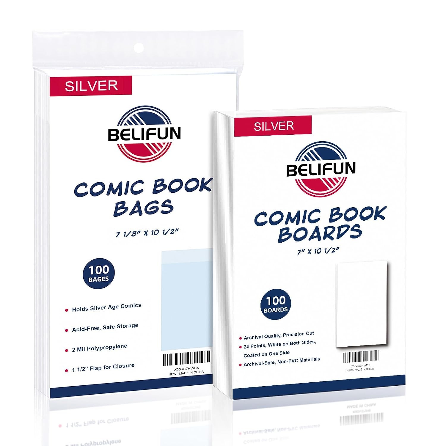 Silver Age Comic Book Bags and Boards Reusable Comic Book Storage Supplies