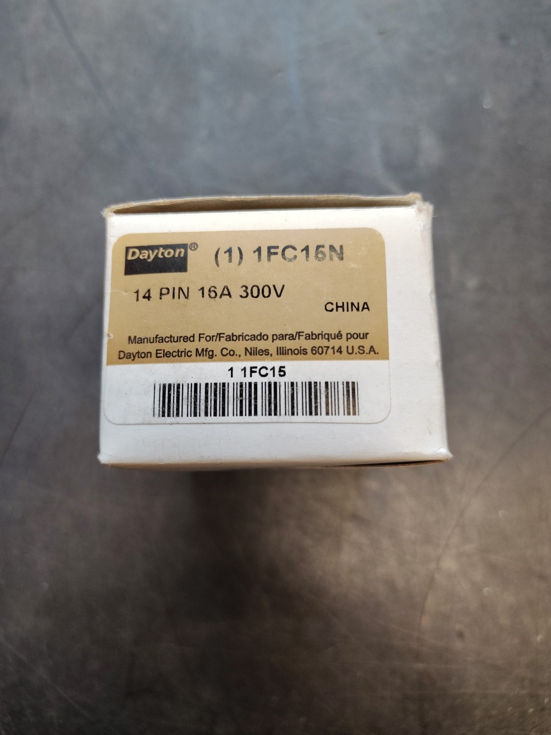 Dayton 1FC15N Relay Socket Base, 14 Pin, 16A, 300V 🆕 N.I.B. 1FC15
