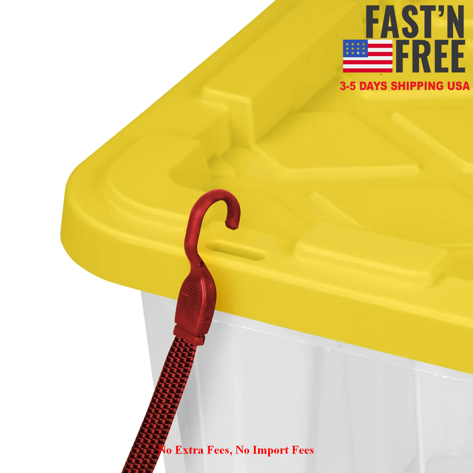 Sterilite Large Storage Bin, 27 Gallon Durable Plastic Storage Tote with Snap-On