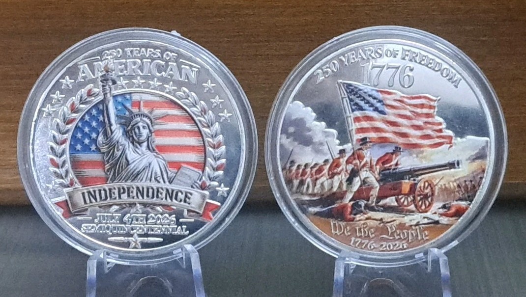 250 Years Of American Independence "Lady Liberty - We The People" Challenge Coin