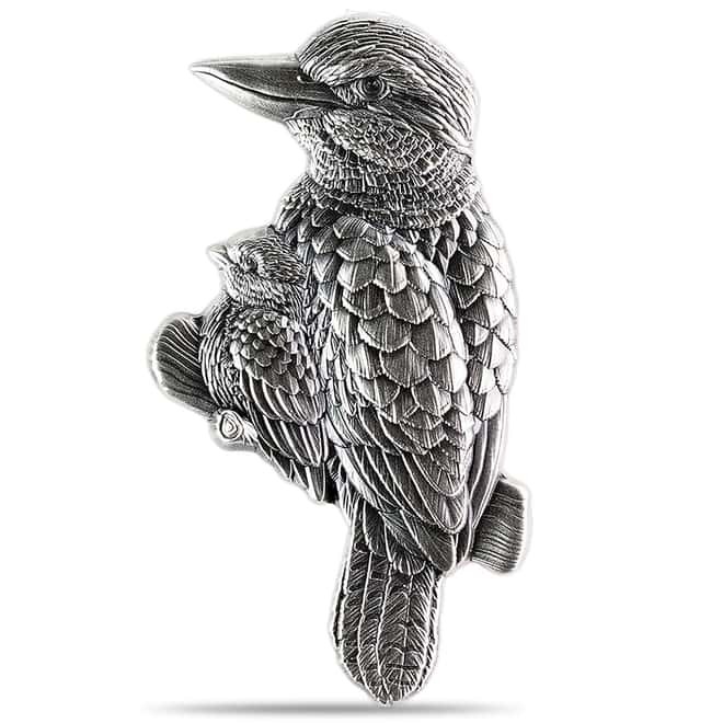 2024 Chad Kookaburra Shaped High Releif 1 oz Silver Coin