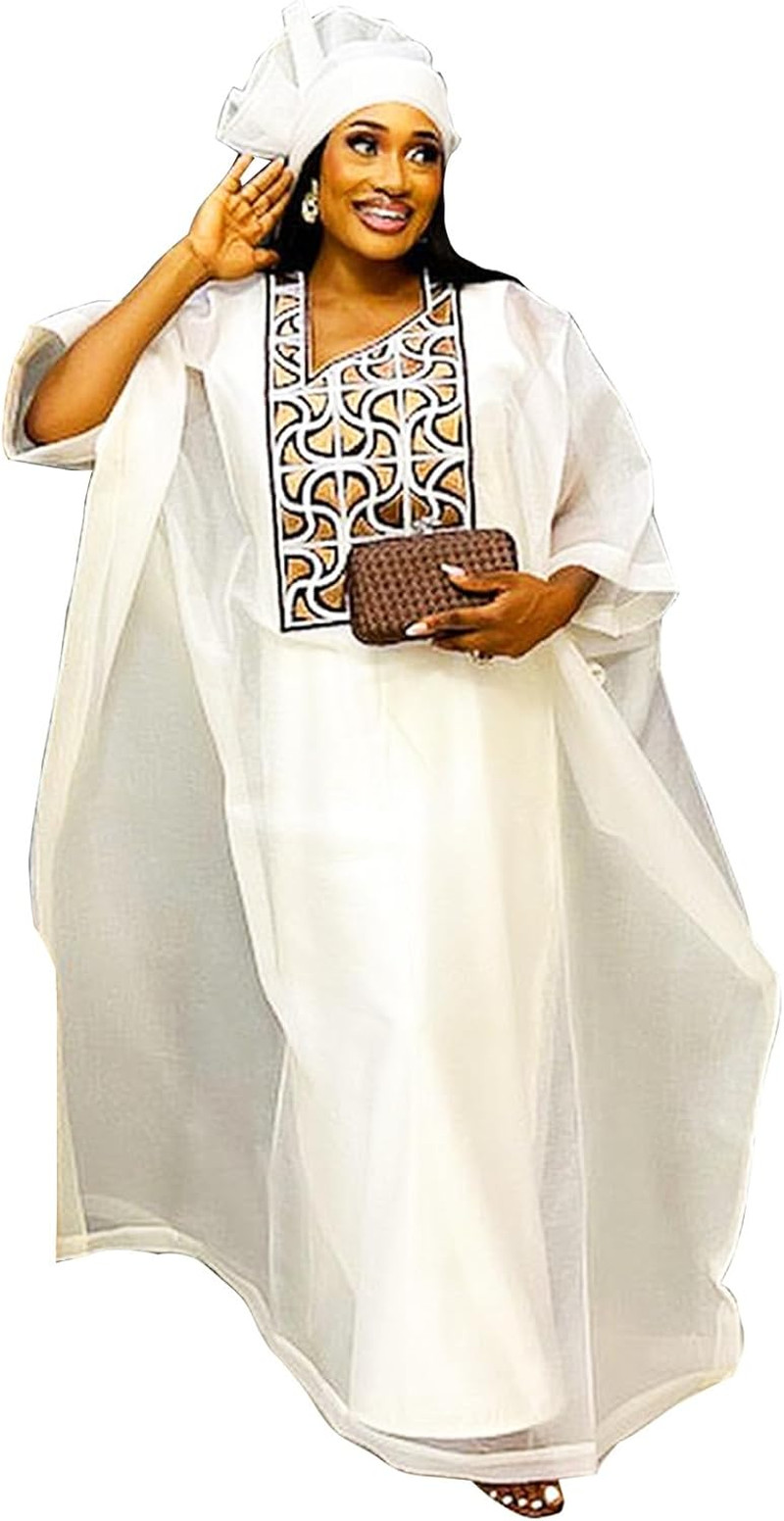 African Dresses for Women Elegant, African Clothes Embroideried plus Size Party