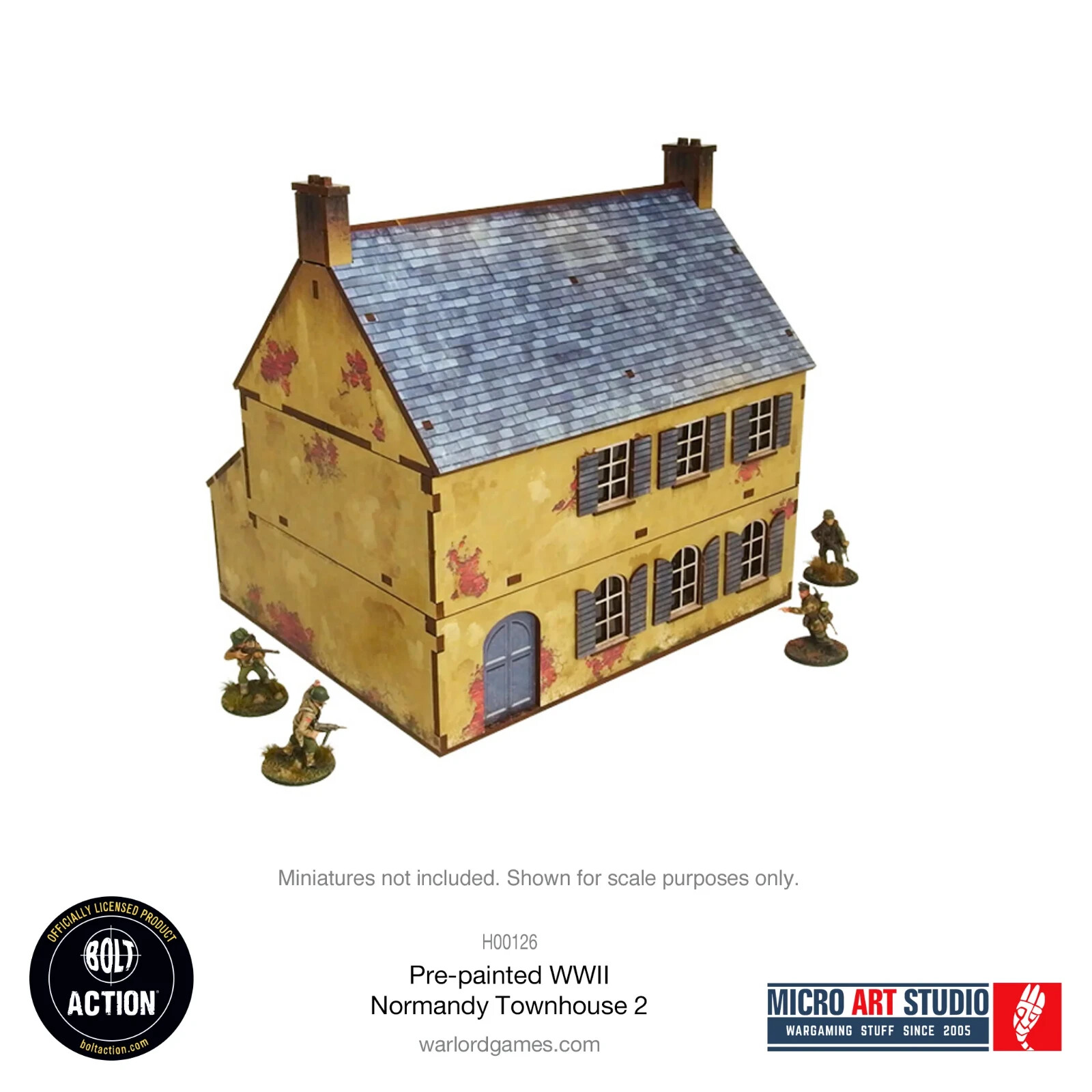 Micro Art Studio H00126 WW2 Normandy Townhouse 2 (Bolt Action) Terrain Kit