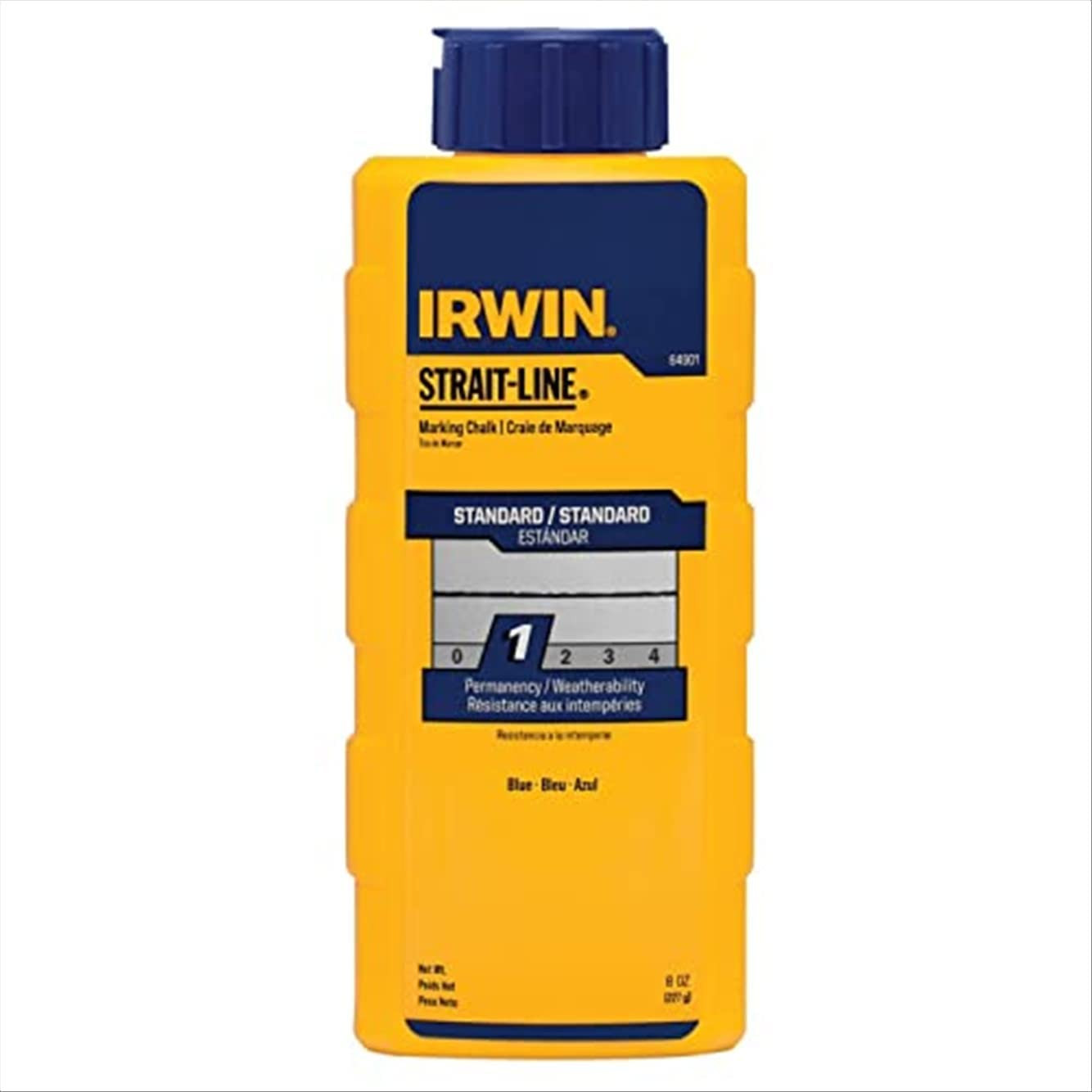 IRWIN STRAIT-LINE Standard Marking Chalk - 8oz - Blue (64901)