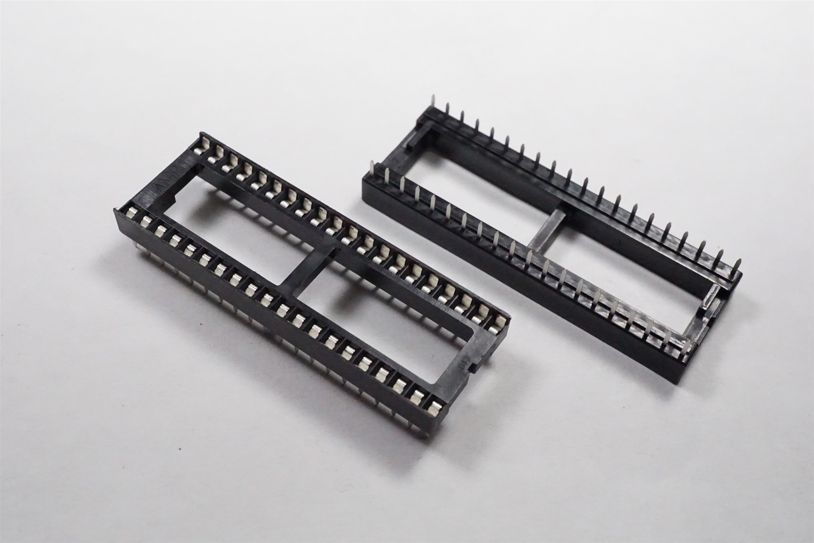 Lot of 2 x 1-390262-5 TE Conn DIP Socket 0.1" 40 Pos 2 Row 0.6" Center Thru Hole