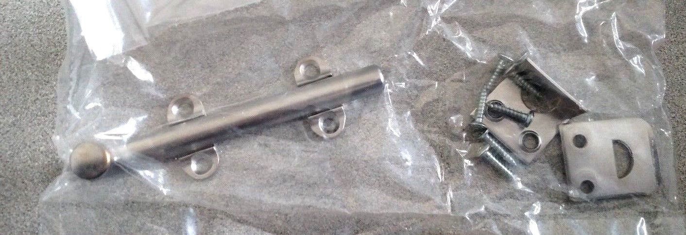 NEW 10 PC BOX IVES 6" SURFACE BOLT BRUSHED CHROME 043  B26D-6"