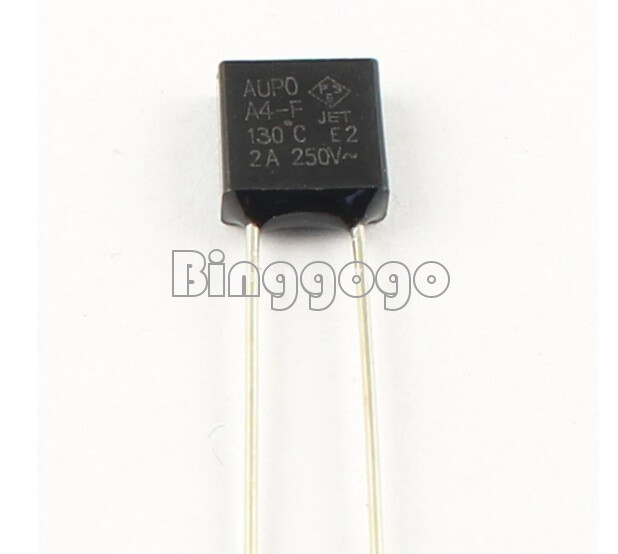 10pcs Aupo A4-F Thermal Fuse Cutoff TF 130 C 250V 2A Radial A4-2A-F NEW