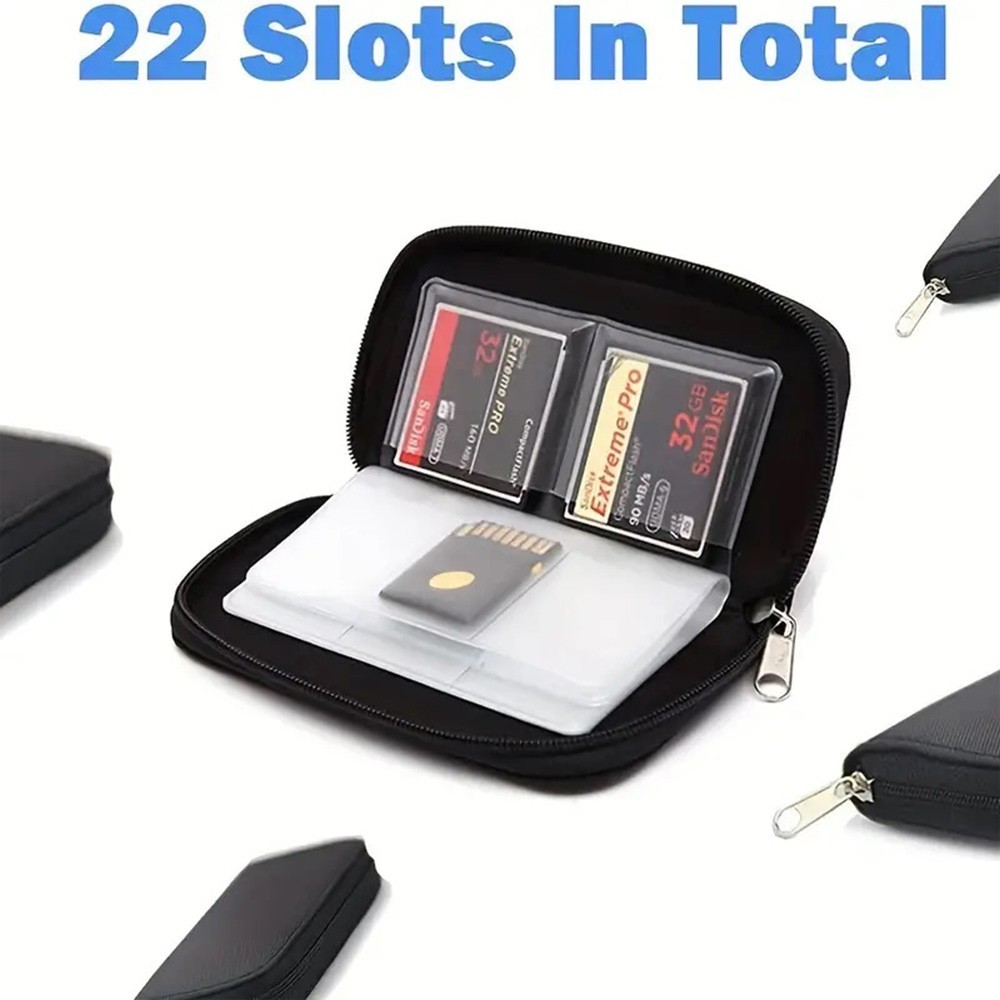 New 22-in-1 Memory Card Storage Case Holder for CF SD Micro SD SDHC MS DS Cards