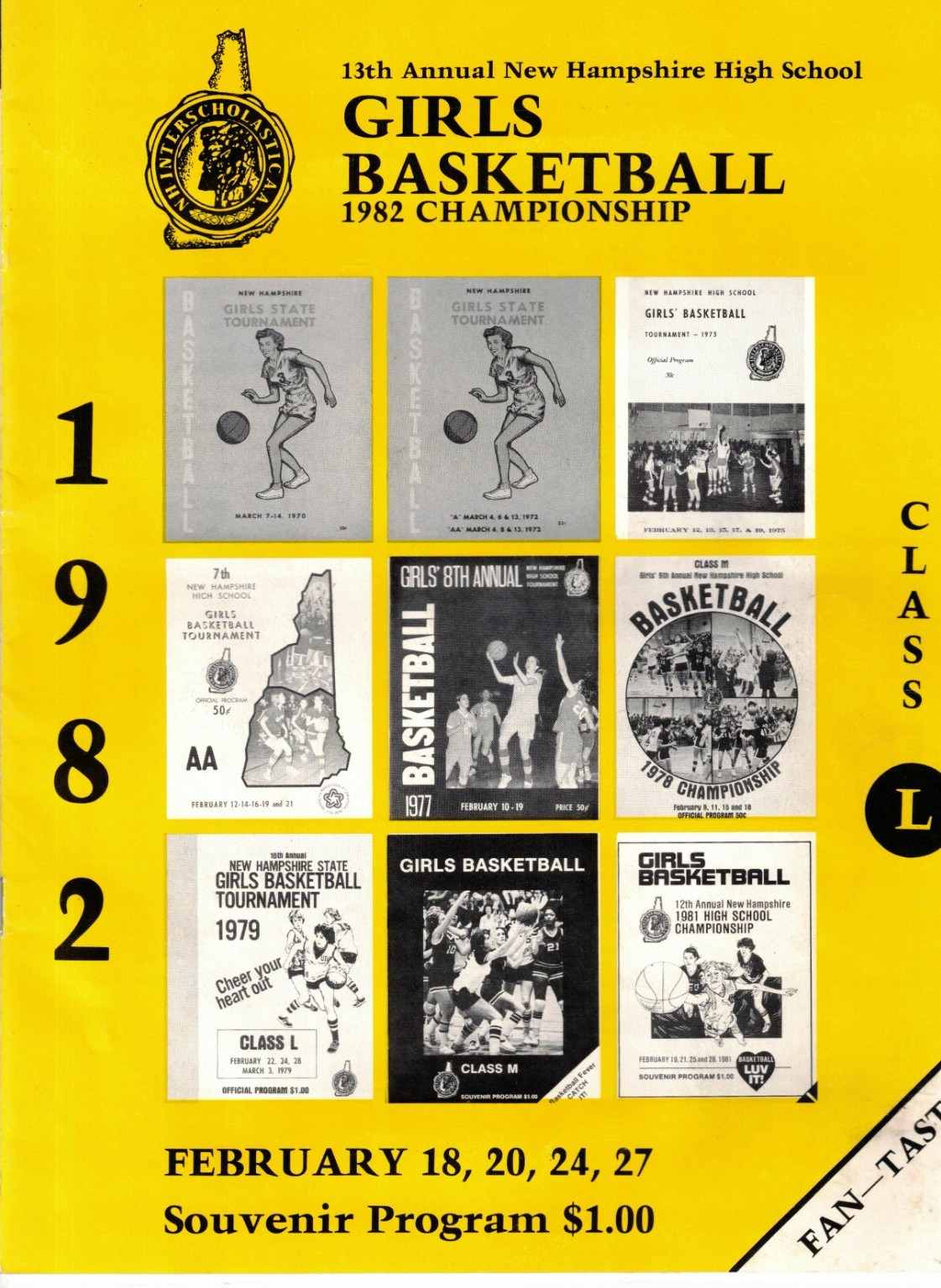 13th Annual New Hampshire High School Girls Basketball 1982 Championship