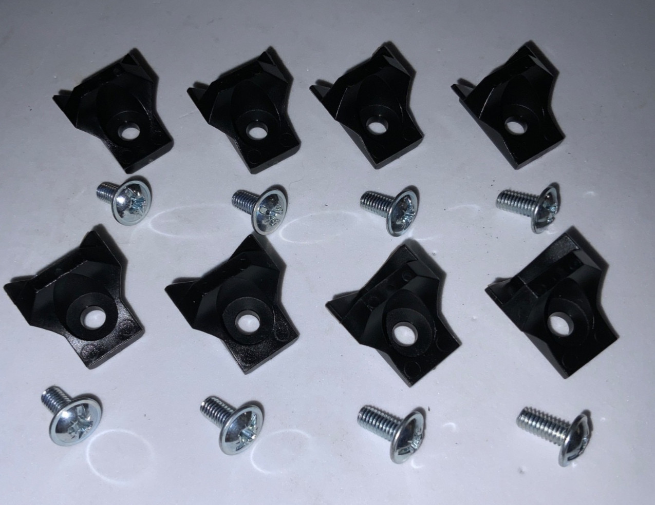 8x IKEA Plastic Shelf Support Bracket for Blaliden Display Black Part# 10082805
