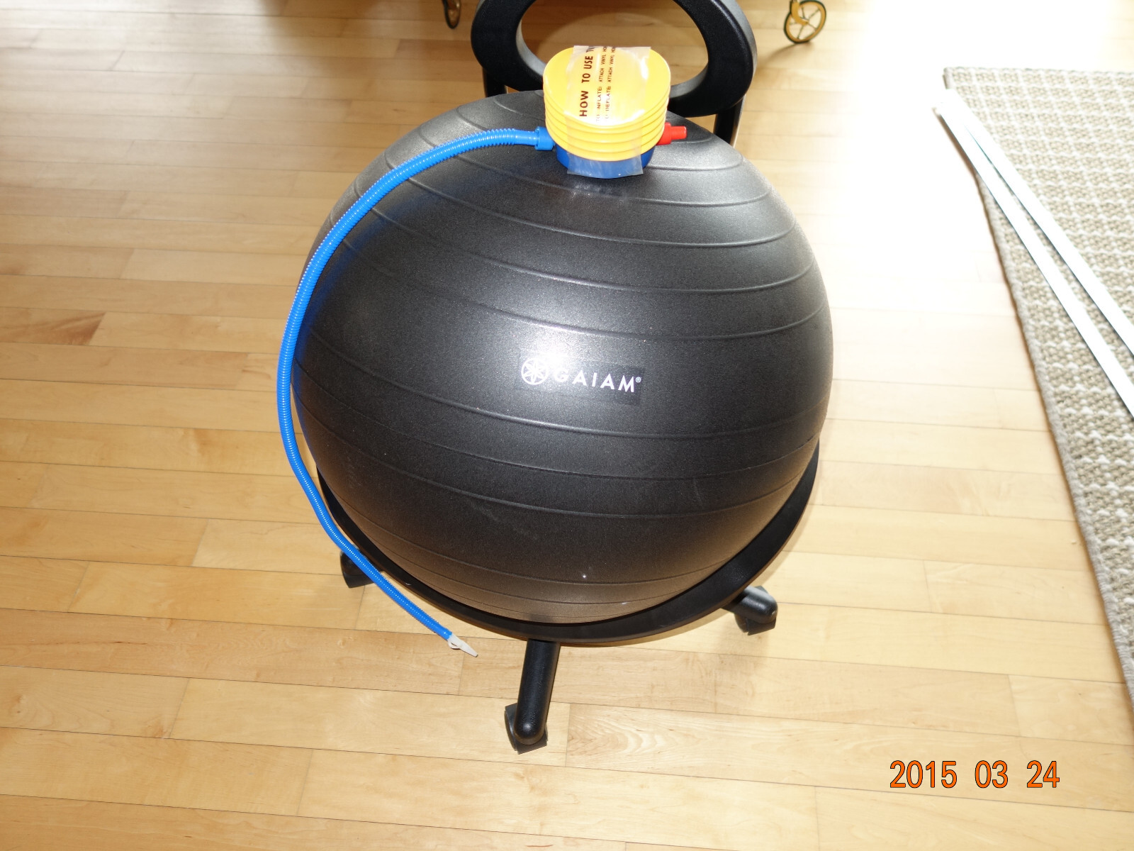 Gaiam Ultimate Balance Ball Chair Premium At Home Exercise - Black