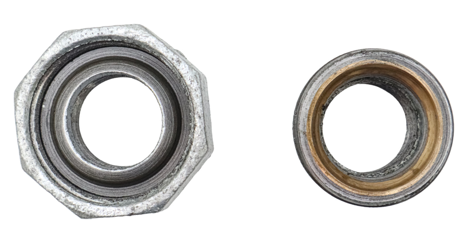 150# Galvanized Iron 1-1/2" Union w/ Brass Seat – Threaded & Durable