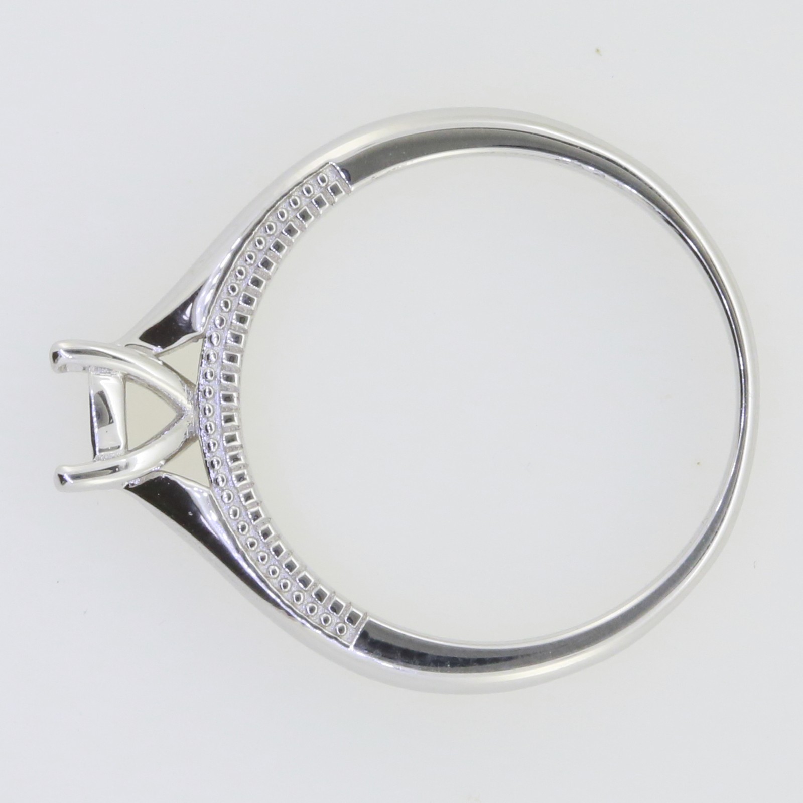 Sterling Silver Semi Mount Ring Round RD 11x11mm Solitaire