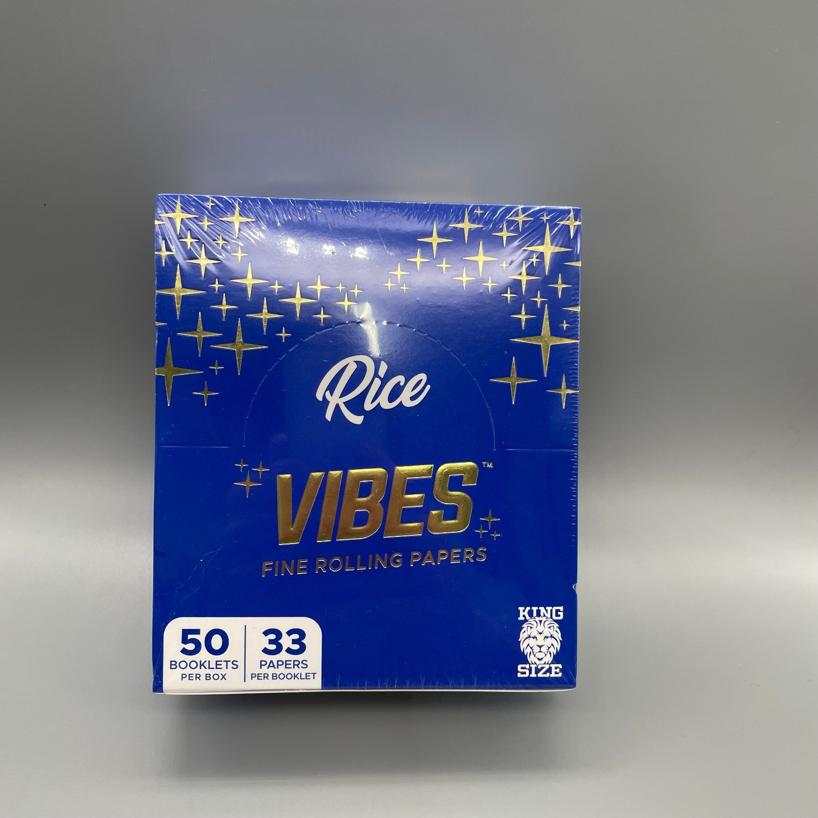 Vibes Rolling Papers Rice Blue KS 33 Pack 50 CT w/ Free Shipping