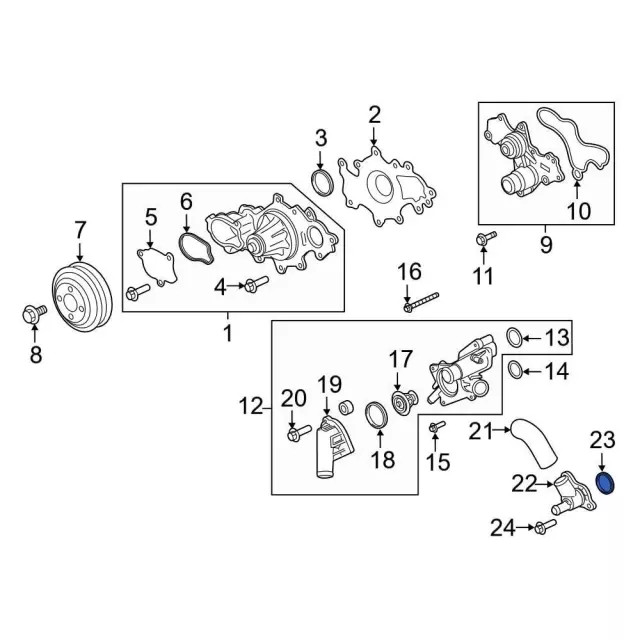 Genuine Ford Engine Coolant Outlet Gasket BL3Z-9439-A