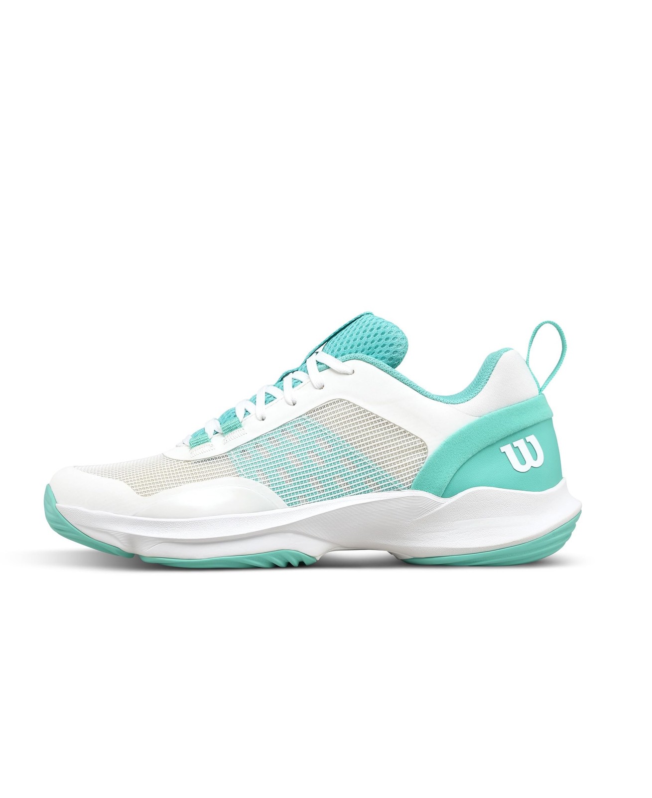 Wilson Womens Women's Hurakn Pro V2 Padel Shoes 8.5 White/Turquoise