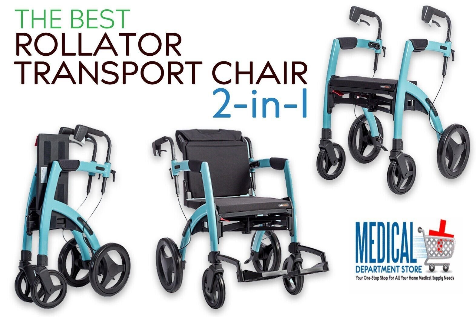 Rollz Motion2 Rollator & Transport Chair in One,i