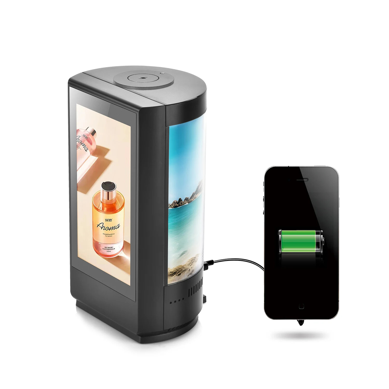 High CPU RAM 2G Touch Screen Advertising Charging Digital Signage And Displays