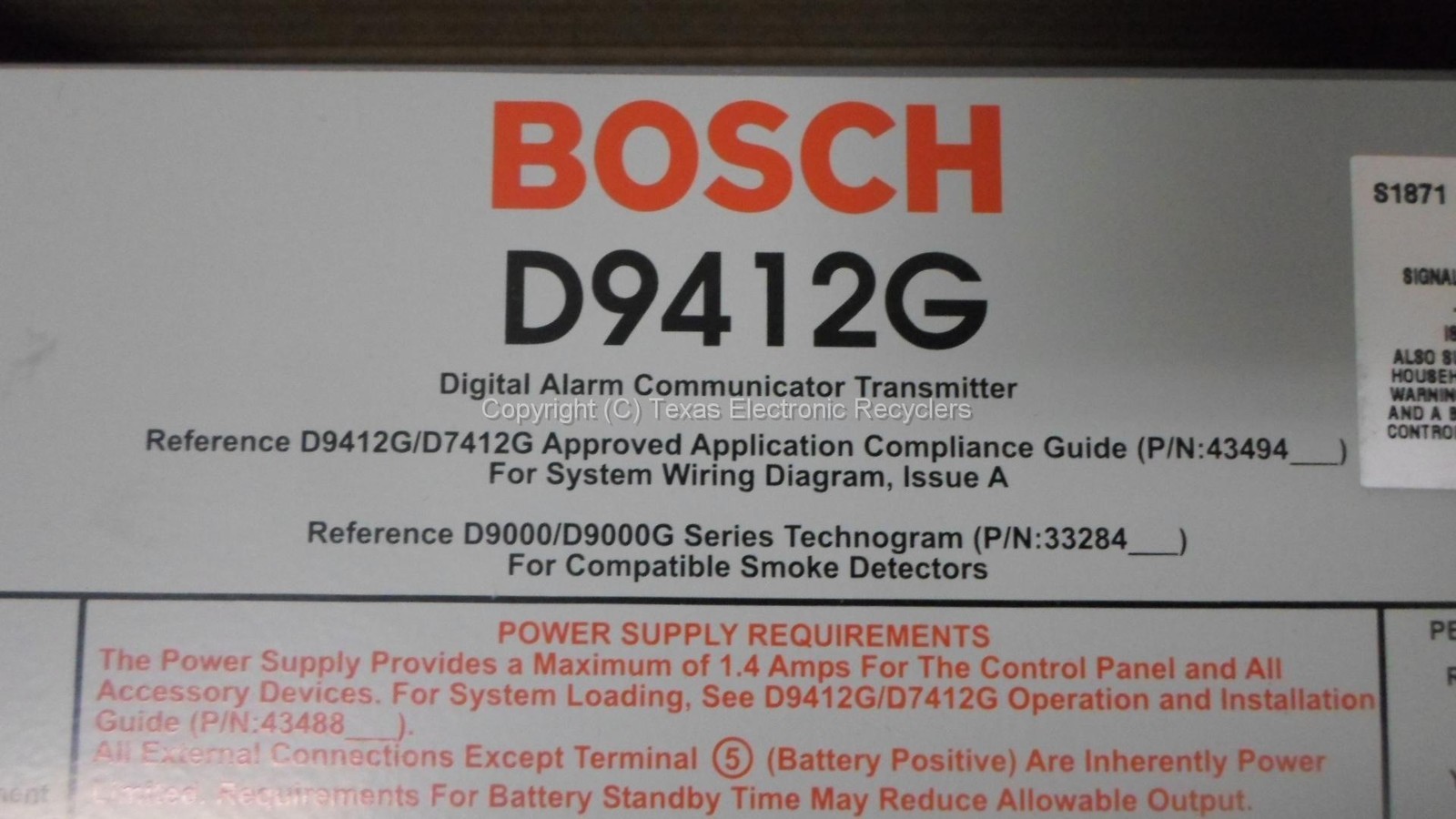 Bosch D9412G Digital Alarm Communicator Transmitter