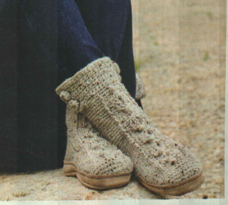 TUNDRA BOOTS 4 SIZES MEN'S & WOMEN'S CROCHET PATTERN INSTRUCTIONS