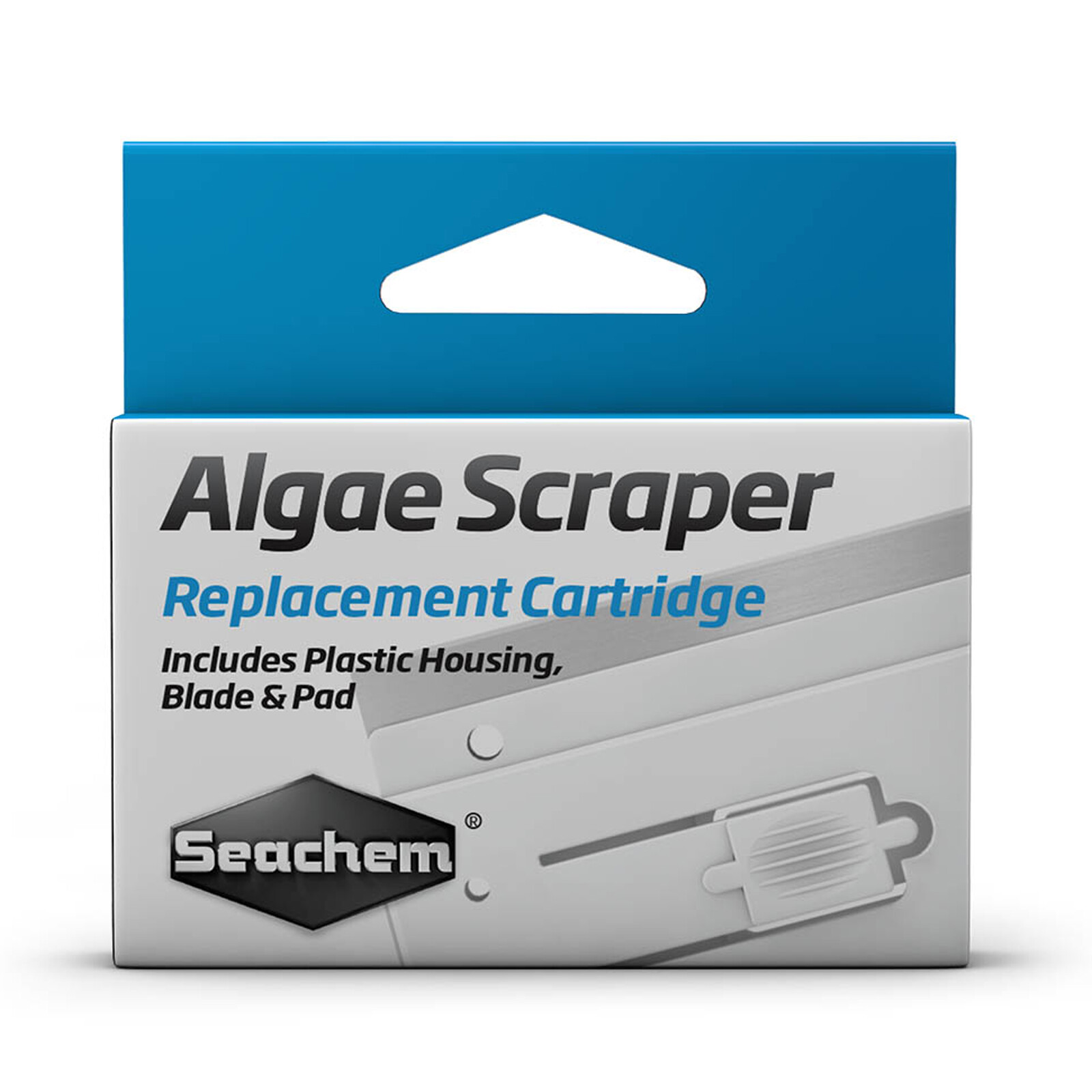 Seachem Algae Scraper Replacement Cartridge Includes Plastic Housing Blade & Pad