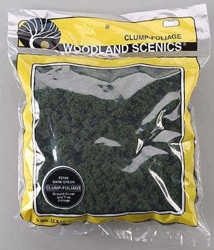 Woodland Scenics 184 Clump Foliage Dark Green (3 Quart Bag) NEW