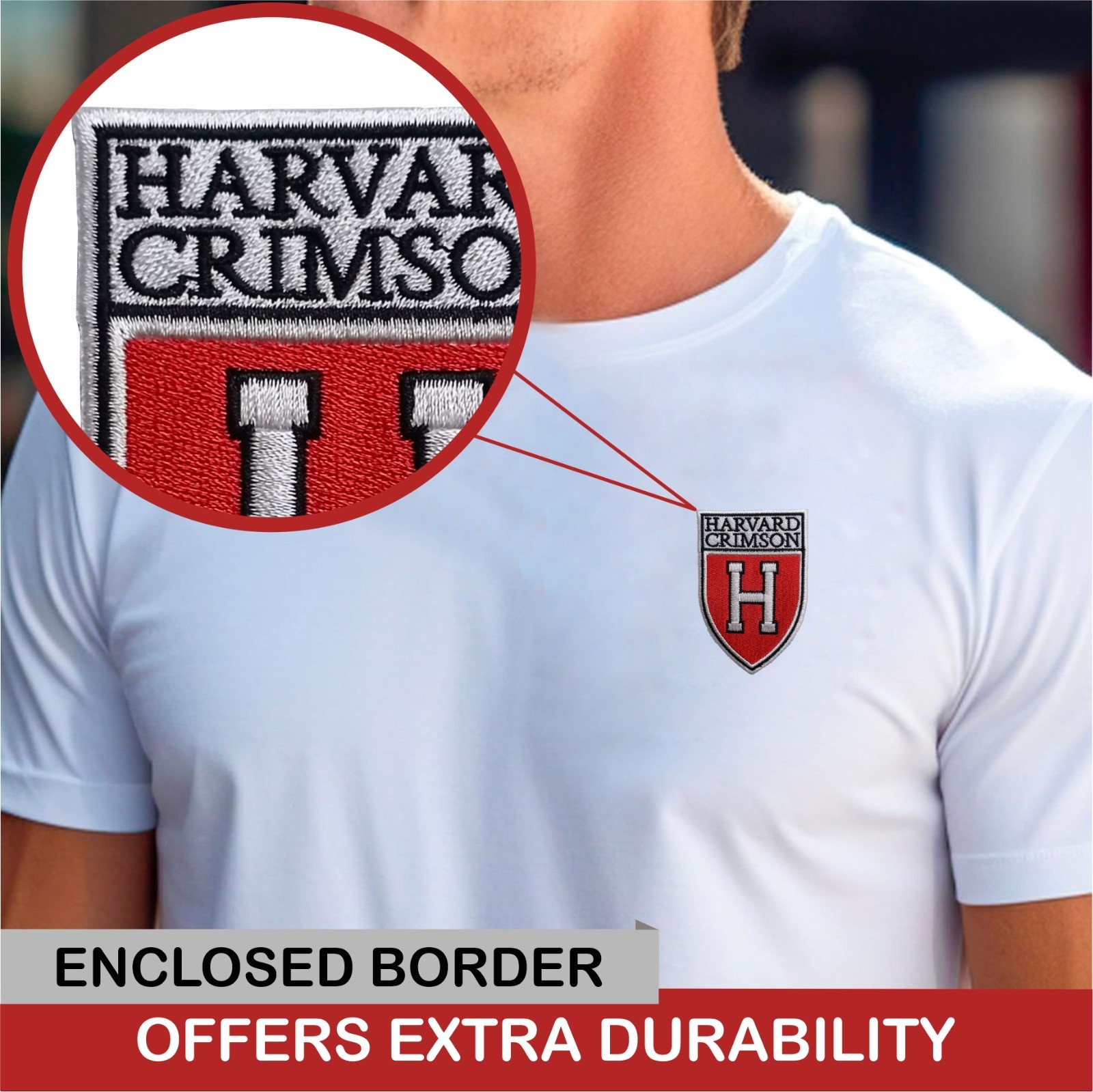 Harvard Crimson NCAA Team Logo Iron On Patch - Sew Patch - Embroidered Patch
