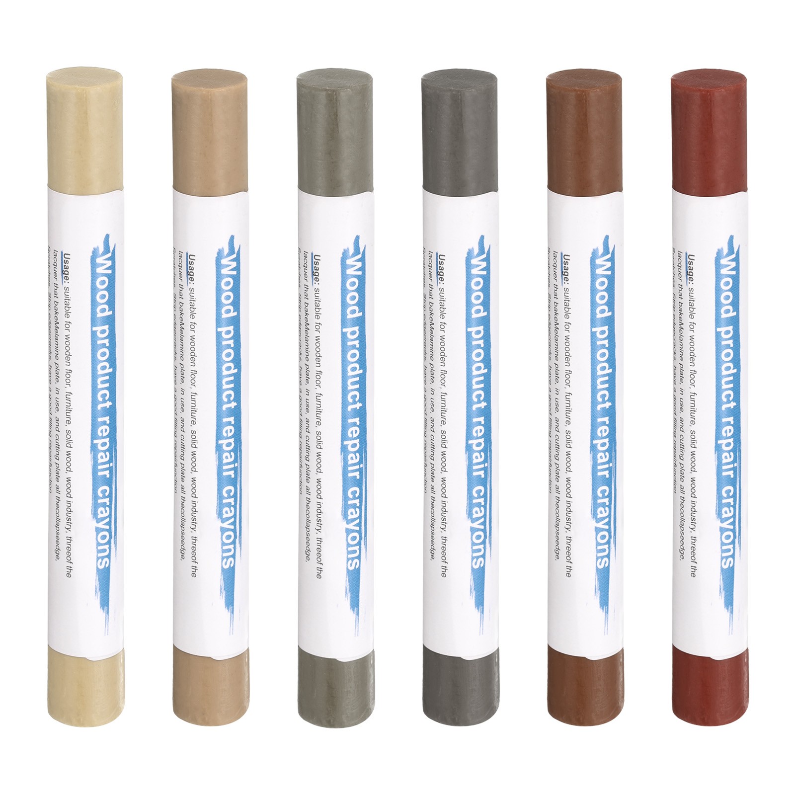 6pcs Wood Filler Sticks 6 Colors Wax Stick Kit for Scratches Golden Series