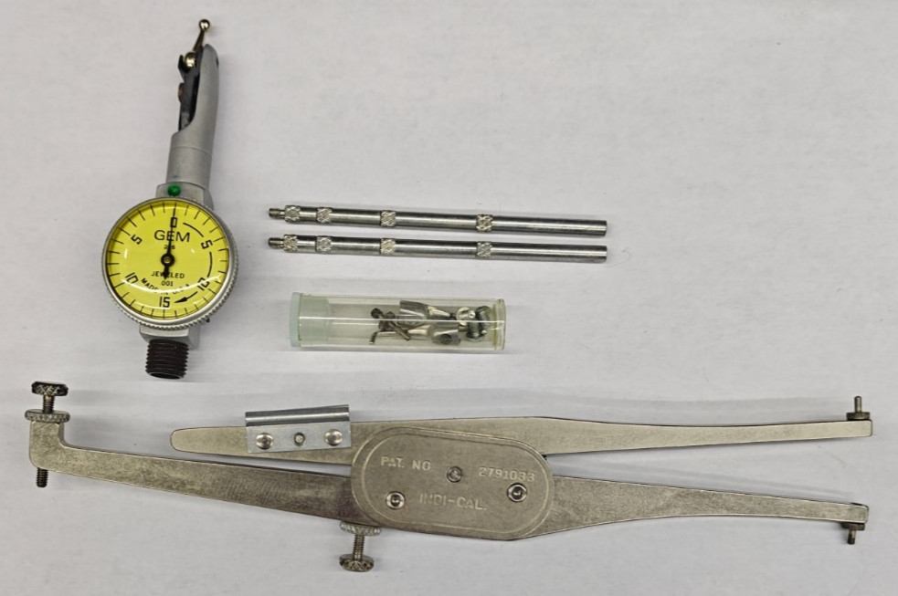 GEM Jeweled Indicator Caliper 0.001" Graduation 0.03" Range 750 USA