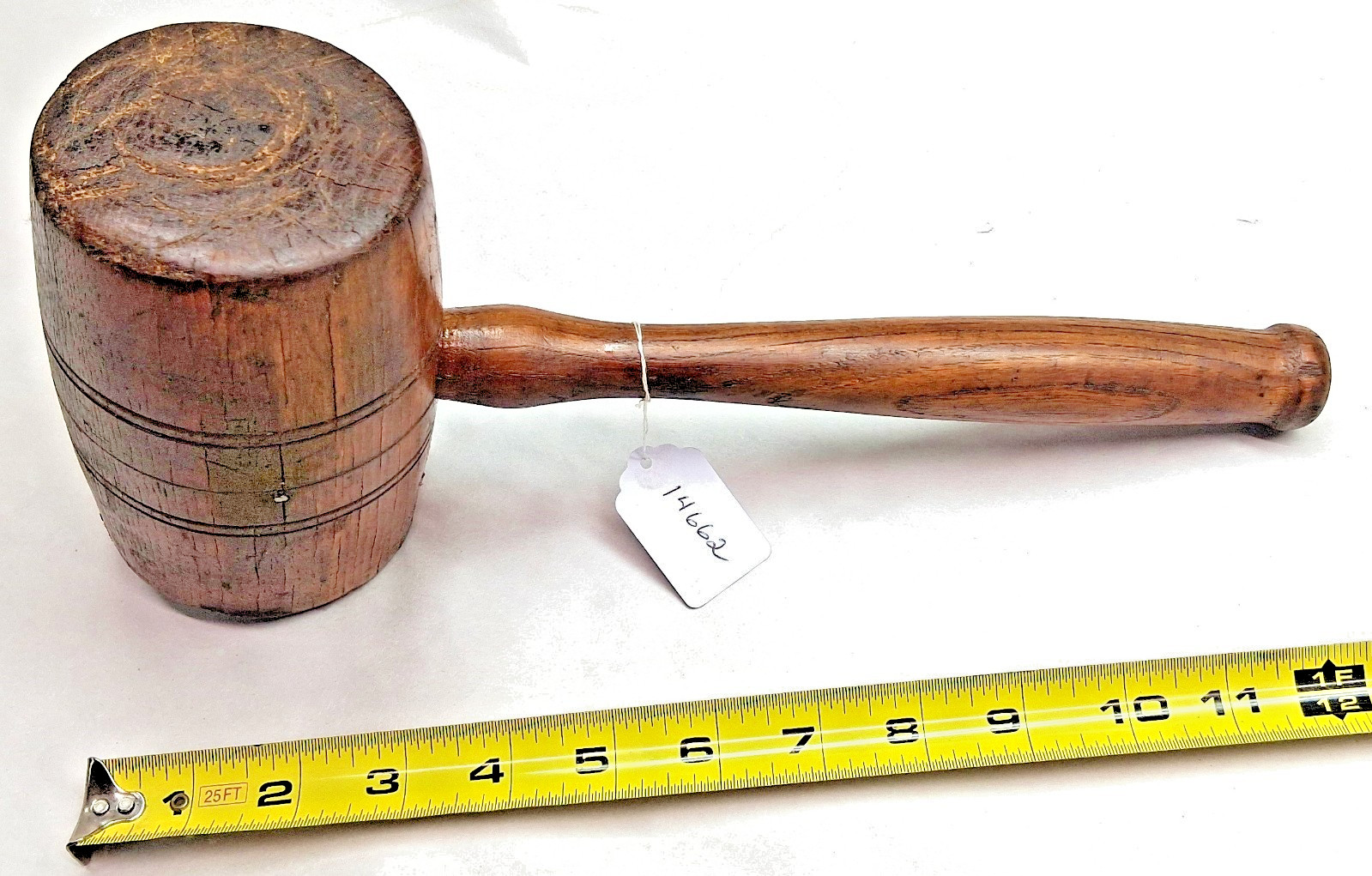 Mallet, Vintage Woodworkers / Wood Carvers Wooden Mallet, Weighs 1 lb. 12 oz.
