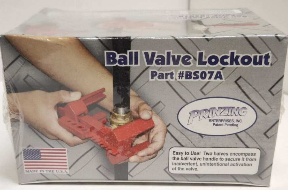 Brady Bs07a-Rd Ball Valve Lockout ,Red , 1/2 To 2-1/2 In.
