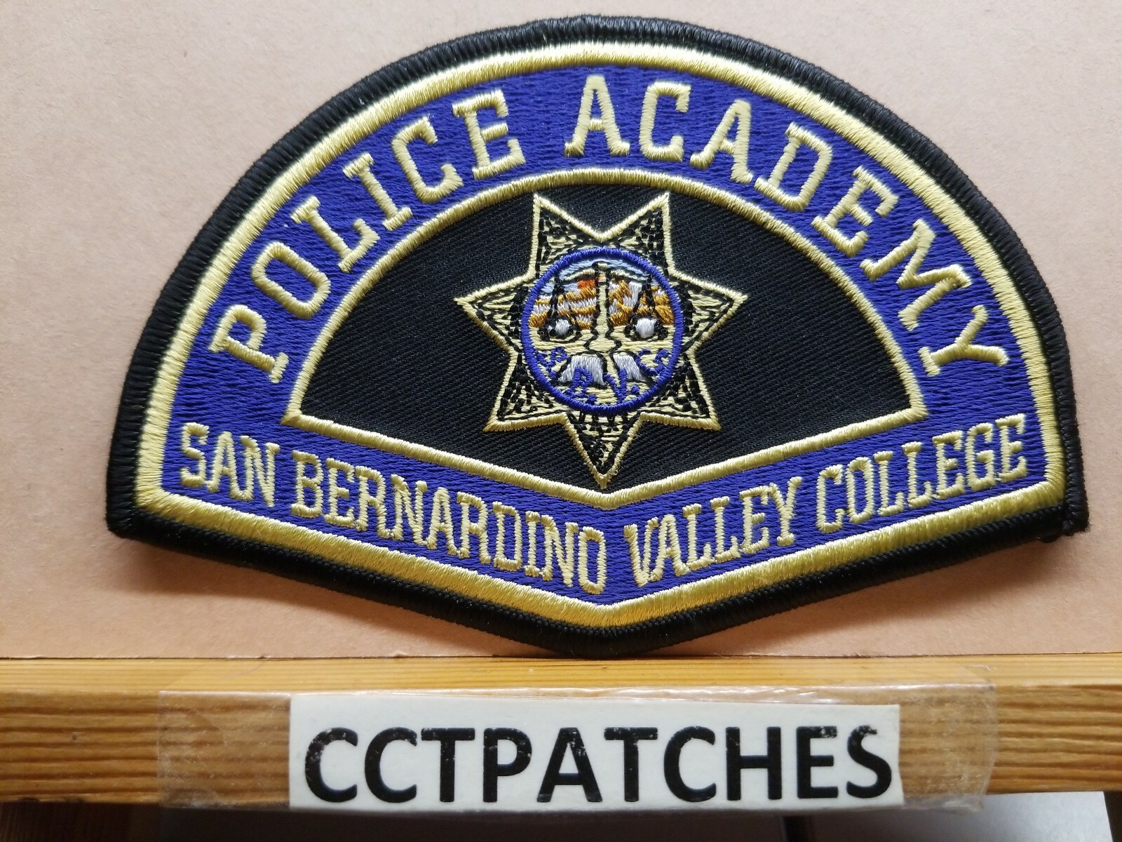 SAN BERNARDINO VALLEY COLLEGE, CALIFORNIA POLICE ACADEMY SHOULDER PATCH CA