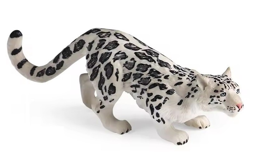 Snow Leopard Animal Figure Toy PVC Wildlife Small Figurine Birthday Gifts