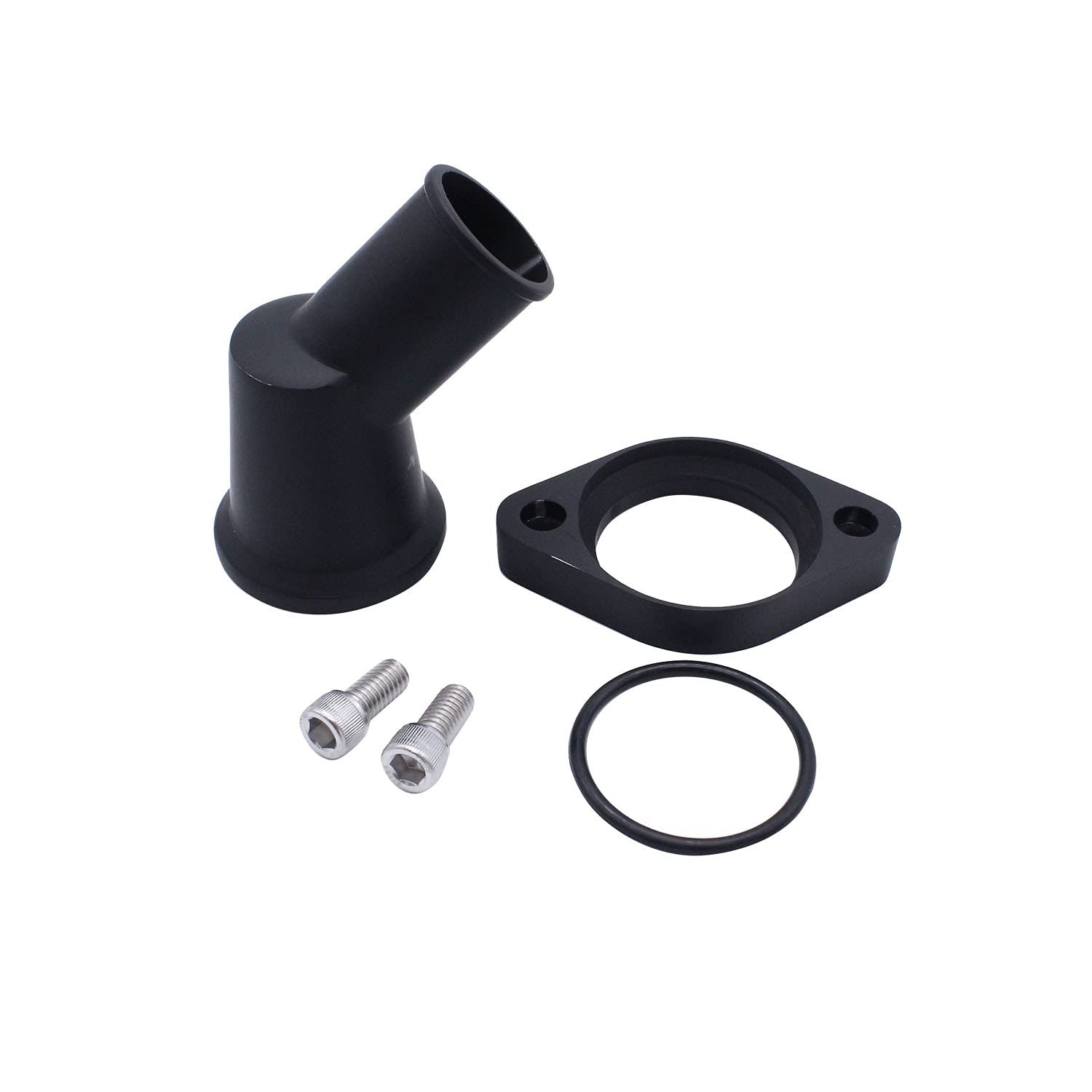 45°Swivel Water Neck Compatible for SBC BBC Polished Aluminum 283 327 350 3