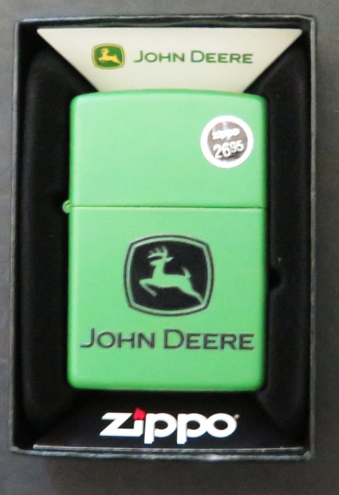 JOHN DEERE, ORIGINAL STREET CHROME FINISH, WIND PROOF ZIPPO LIGHTER