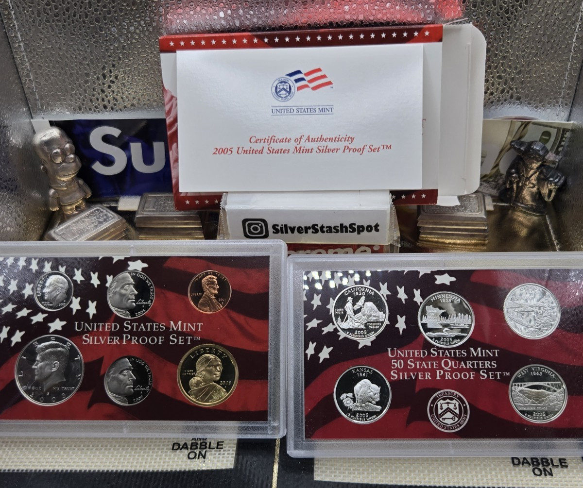 2005 U.S. Mint Silver Proof Set w/ Box & COA 90% Silver $1.85 FV NEW 🔥OGP