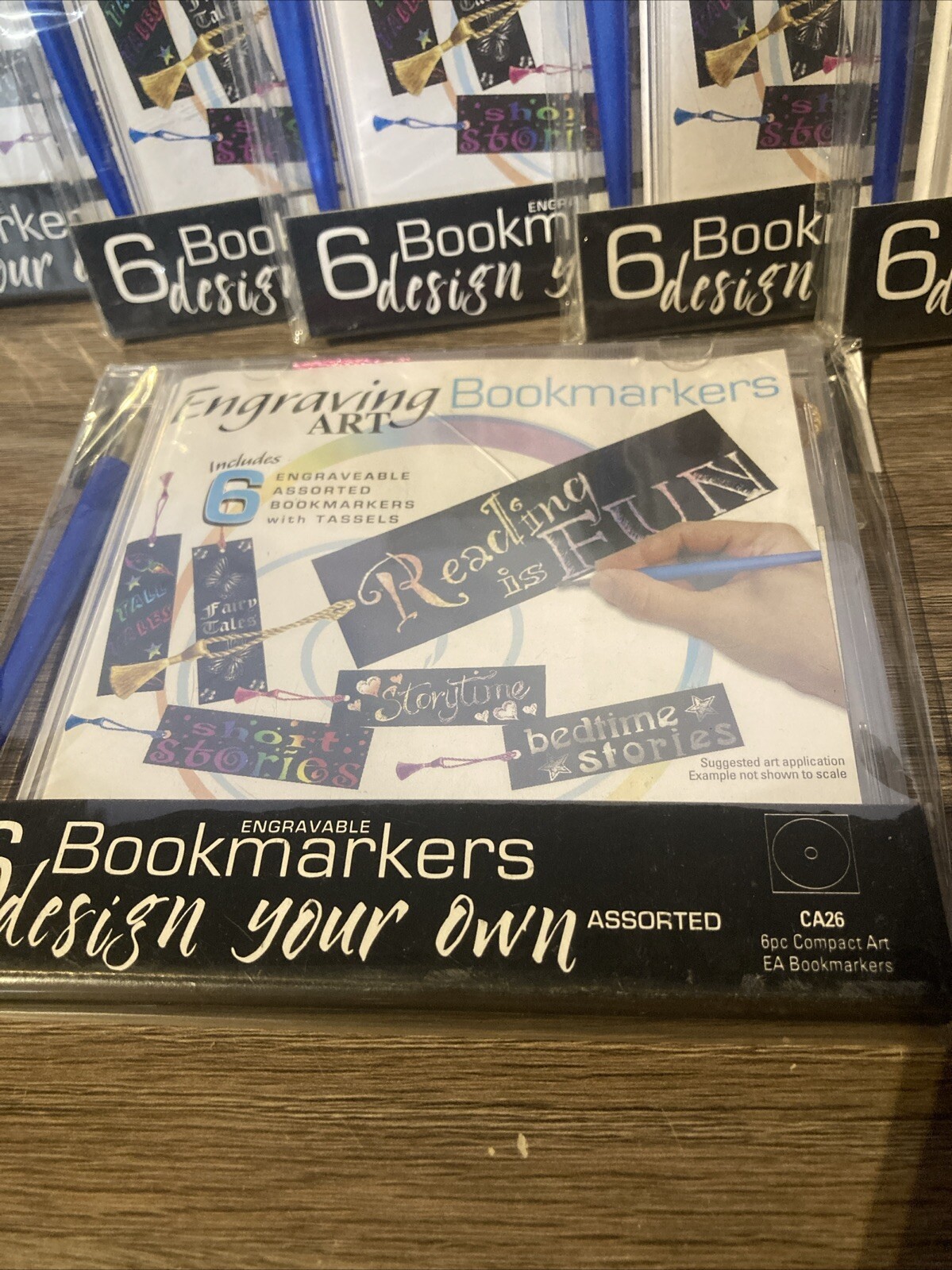 Compact Art Engraving Art Bookmarkers 6 Pack Bundle Craft